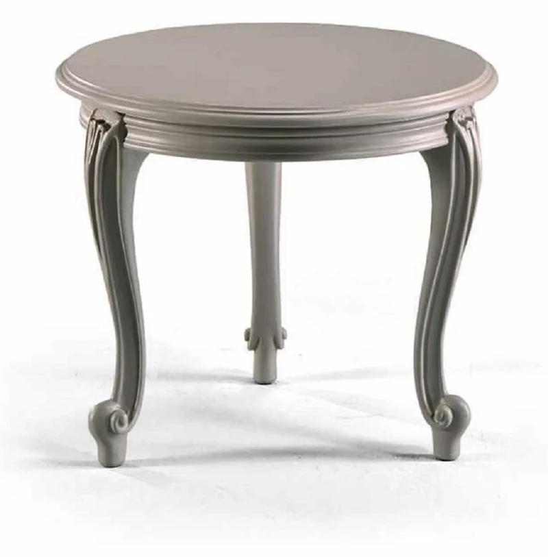Casa Padrino Luxus Barock Beistelltisch Grau Ø 53 x H. 47 cm - Made in Italy