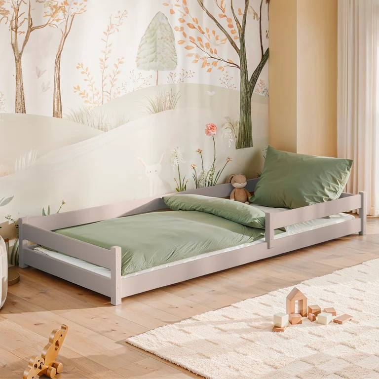 Lit au sol 90x200 sommier inclus Lily Cachemire
