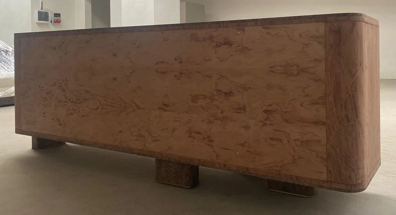 Casa Padrino Luxus Sideboard mit 3 Türen Naturfarben / Braun 230 cm