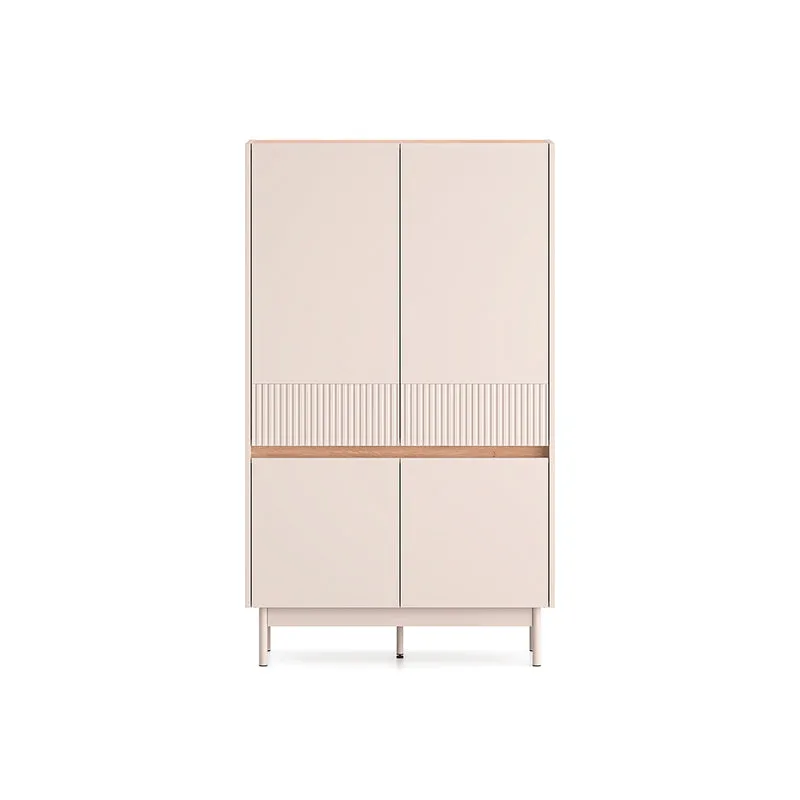 Buffet haut 4 portes Connie Cachemire et Bois