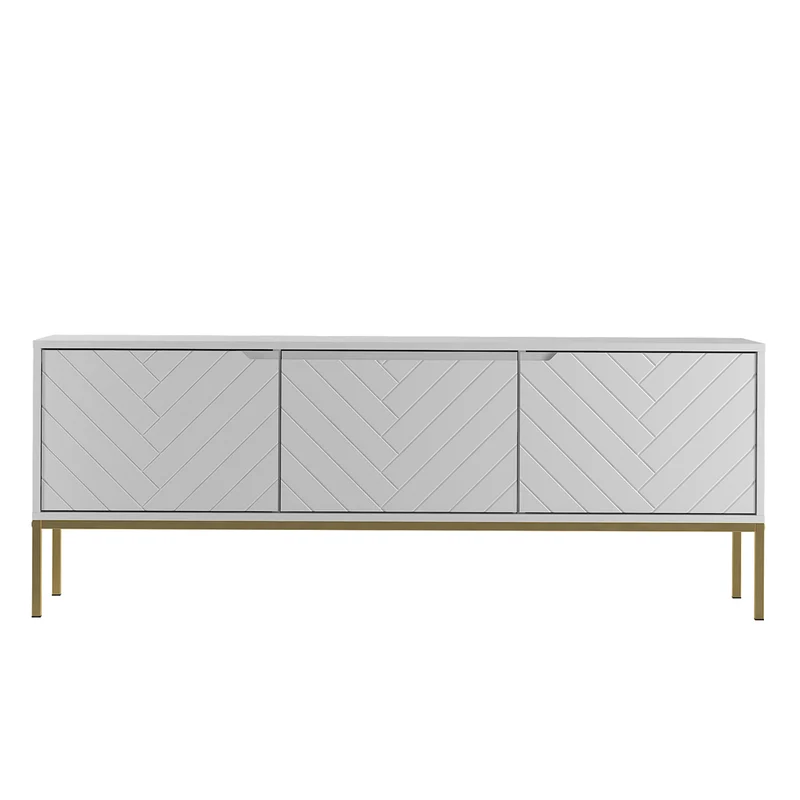 Meuble TV 3 portes 151 cm Daria Blanc