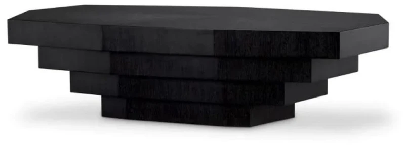 Casa Padrino Luxus Couchtisch / Wohnzimmertisch Schwarzgrau 140 cm