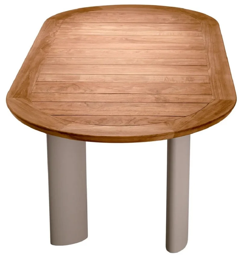 Casa Padrino Luxus Garten Esstisch Naturfarben / Sandfarben 247 cm