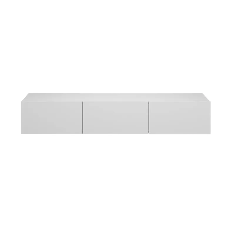Meuble TV mural 3 portes 160 cm Idao Blanc