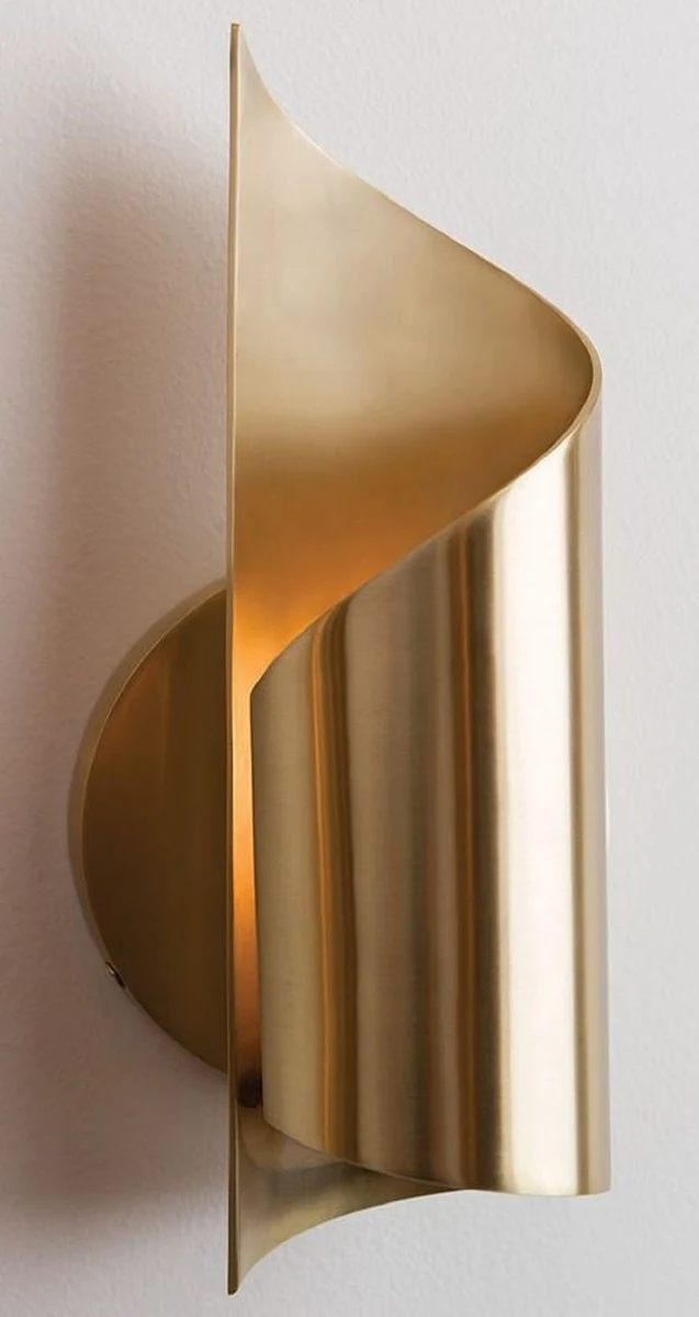 Casa Padrino Luxus LED Wandleuchte Antik Messing H. 24,77 cm