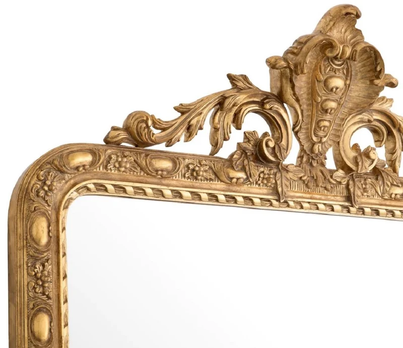 Casa Padrino Luxus Barock Mahagoni Spiegel Antik Gold H. 211 cm
