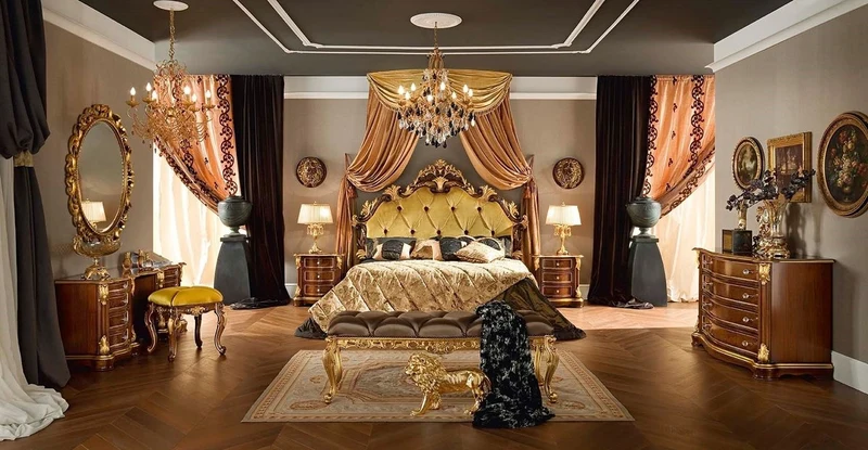 Casa Padrino Luxus Barock Wandspiegel Gold - Runder Barockstil Spiegel - Italienischer Barock Schlafzimmer Spiegel - Luxus Qualität - Made in Italy