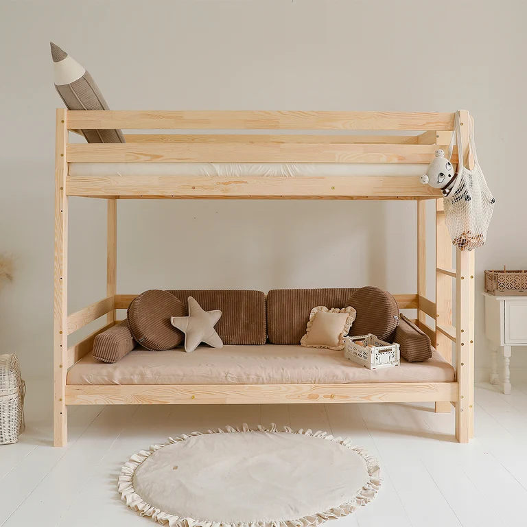 Lit superposé 90x200 sommiers et tiroir inclus Anaëlle Bois