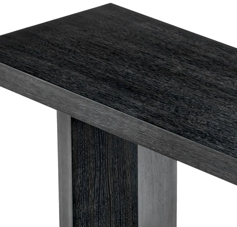 Casa Padrino Luxus Konsole Schwarzgrau 160 x 55,5 x H. 76,5 cm - Rechteckiger Konsolentisch - Wohnzimmer Möbel - Hotel Möbel - Luxus Möbel - Luxus Einrichtung