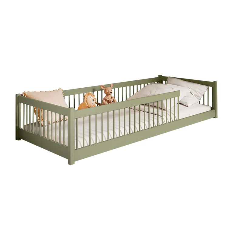 Lit au sol 90x200 sommier inclus Tamara Olive