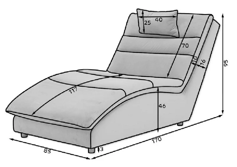 Casa Padrino Luxus Samt Chaiselongue mit Kopfkissen Hellbraun 170 cm