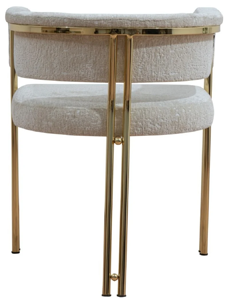 Casa Padrino Luxus Esszimmer Stuhl 6er Set mit Armlehnen Grau / Gold H. 74 cm