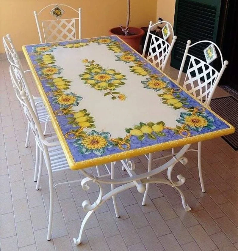Casa Padrino Luxus Jugendstil Schmiedeeisen & Lavastein Gartenmöbel Set Weiß - Made in Italy