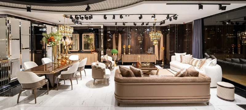 Casa Padrino Luxus Sofa Weiß / Braun - Wohnzimmer Sofa - Hotel Sofa - Wohnzimmer Möbel - Hotel Möbel - Luxus Möbel