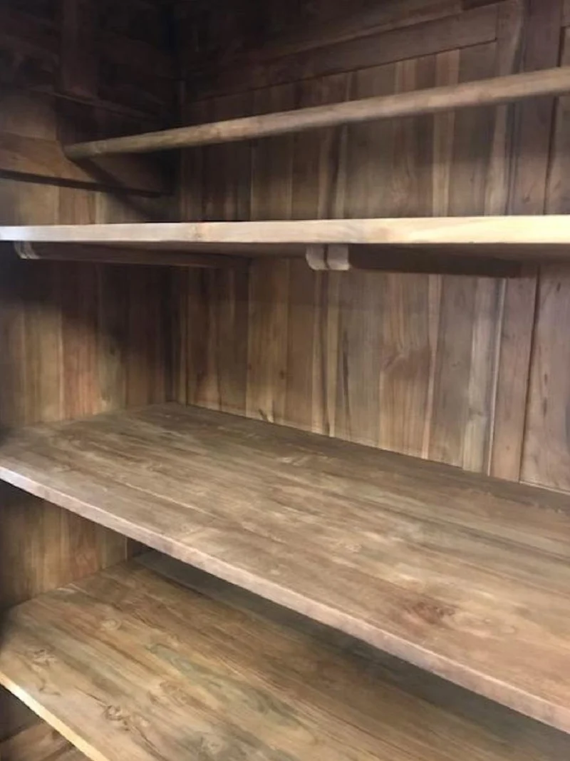 Casa Padrino Landhausstil Teakholz Schlafzimmer Schrank Braun 188 cm
