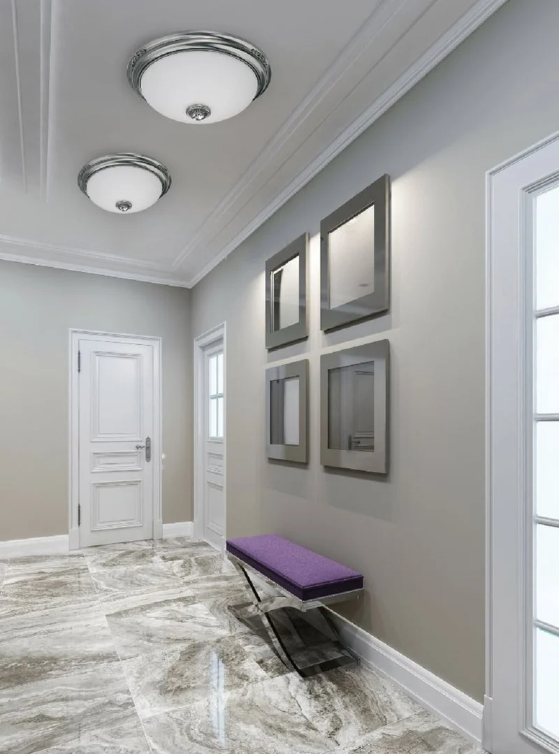 Casa Padrino Luxus Barock Kristall Deckenleuchte Silber / Weiß Ø 60 x H. 20 cm - Runde Barockstil Wohnzimmer Deckenlampe - Barock Leuchten - Barock Möbel - Edel & Prunkvoll