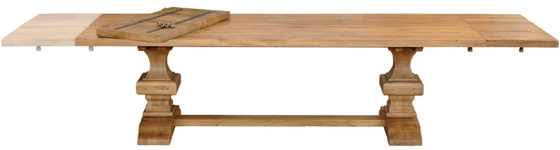 Casa Padrino Landhausstil Esstisch Naturfarben - Verschiedene Größen - Verlängerbarer rustikaler Massivholz Küchentisch - Rustikale Massivholz Esszimmer Möbel - Landhausstil Esszimmer Möbel
