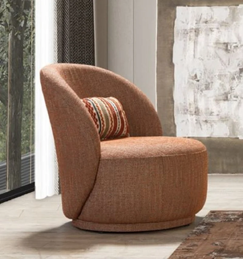 Casa Padrino Luxus Drehsessel Braun 75 x 90 x H. 85 cm - Wohnzimmer Sessel - Hotel Sessel - Wohnzimmer Möbel - Hotel Möbel - Luxus Möbel