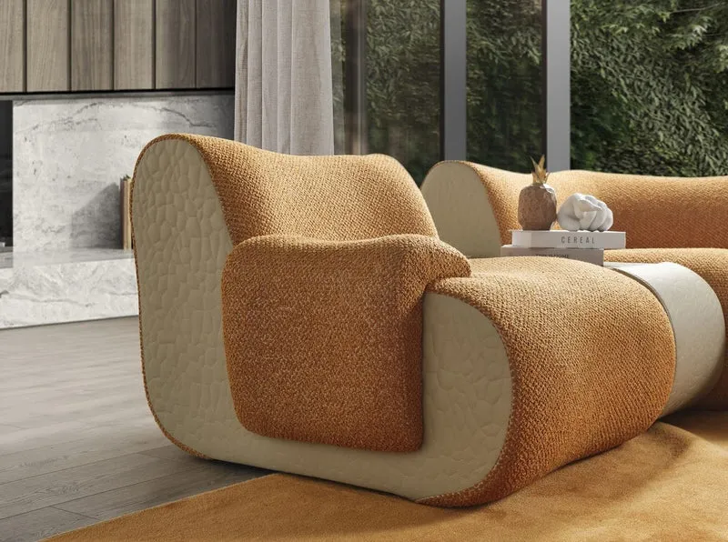 Casa Padrino Luxus Ecksofa Braun / Creme / Grau 340 x 232 x H. 72 cm - Modulares 6 Teiliges Wohnzimmer Sofa - Hotel Sofa - Wohnzimmer Möbel - Hotel Möbel - Luxus Möbel