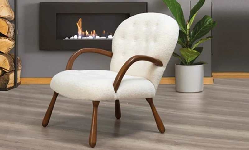 Casa Padrino Luxus Sessel Weiß / Dunkelbraun 65 x 85 x H. 90 cm - Wohnzimmer Sessel - Hotel Sessel - Wohnzimmer Möbel - Hotel Möbel - Luxus Möbel - Luxus Einrichtung