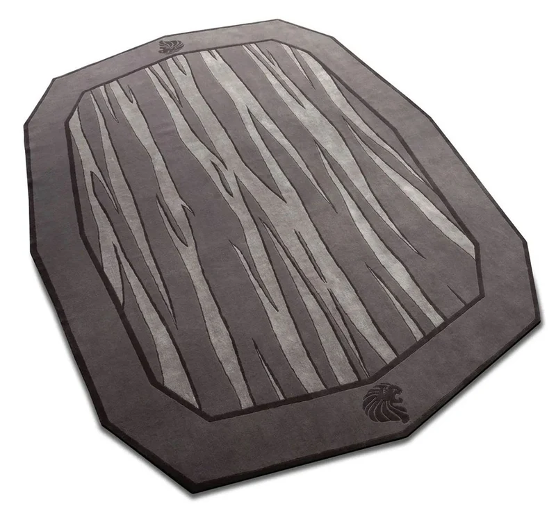 Casa Padrino Luxus Wollteppich Grau / Schwarz - Verschiedene Größen - Handgetufteter Woll Teppich - Wohnzimmer Teppich - Schlafzimmer Teppich - Luxus Kollektion