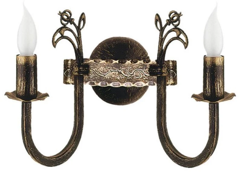 Casa Padrino Barock Doppel Wandleuchte Antik Bronze 28 x 20 x H. 25 cm - Barockstil Metall Wandlampe - Barock Leuchten - Edel & Prunkvoll