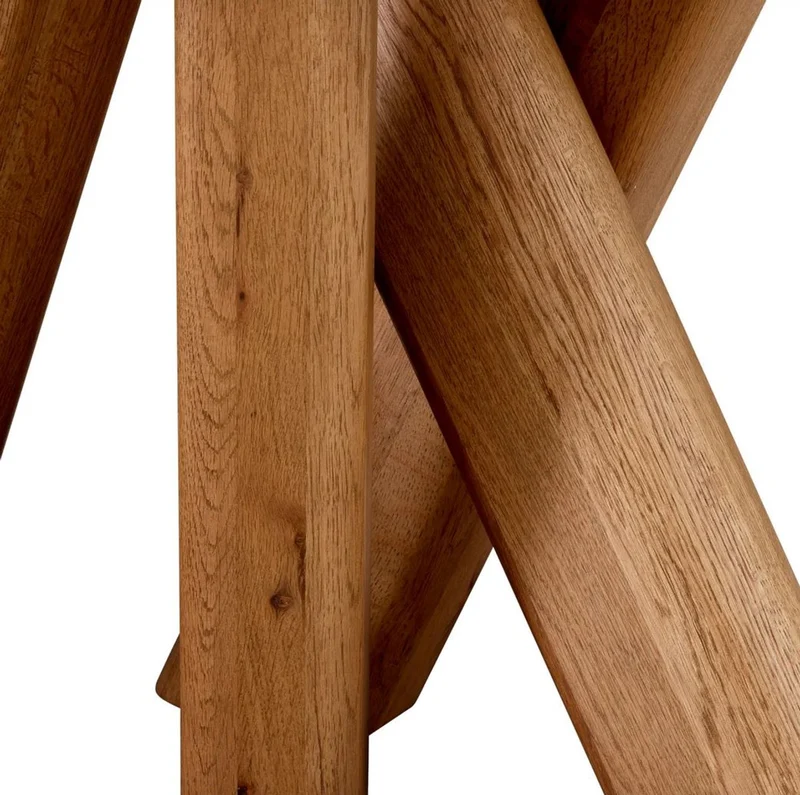 Casa Padrino Luxus Massivholz Beistelltisch Braun 65 x 50 x H. 49,5 cm - Eichenholz Beistelltisch - Wohnzimmer Möbel - Luxus Möbel - Luxus Qualität