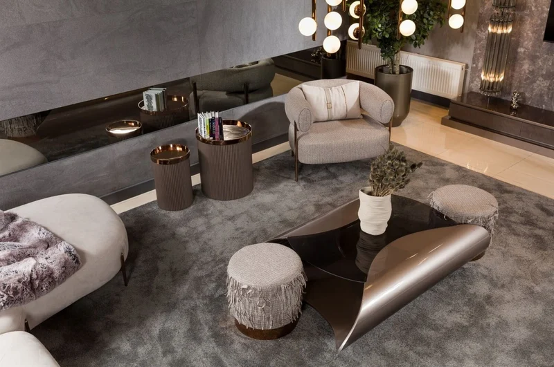 Casa Padrino Luxus Designer Couchtisch Grau / Schwarz 140 x 90 x H. 35 cm - Wohnzimmertisch mit Glasplatte - Wohnzimmer Möbel - Hotel Möbel - Luxus Designer Möbel - Luxus Kollektion