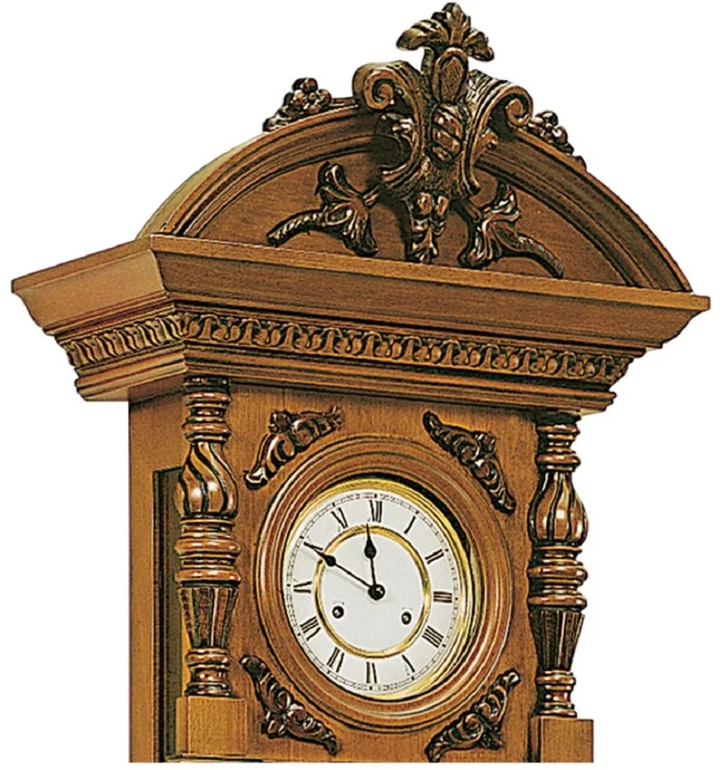 Casa Padrino Luxus Barock Wanduhr Braun / Gold - Handgeschnitzte Barockstil Uhr - Prunkvolle Barock Pendeluhr - Luxus Qualität - Made in Italy