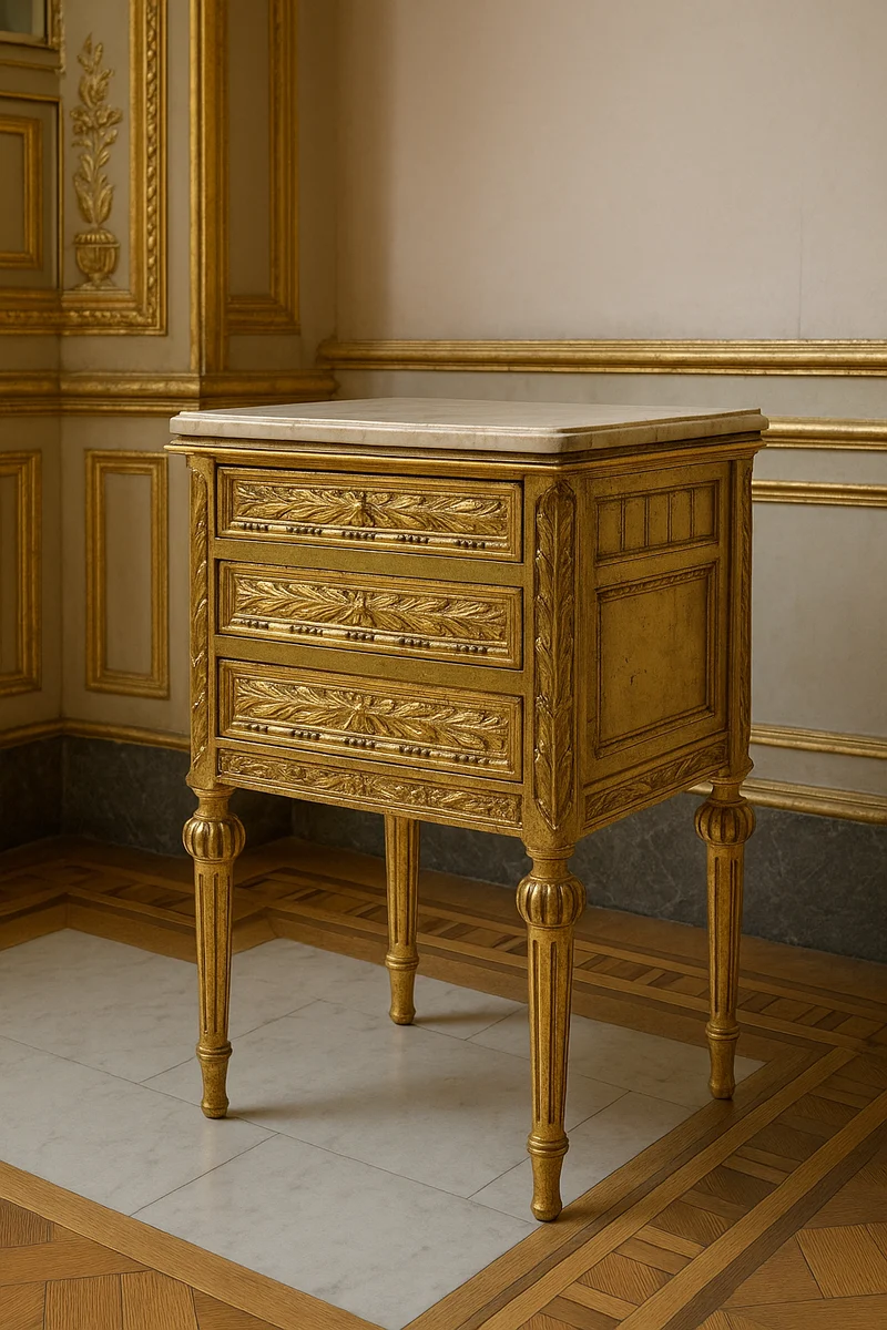 Casa Padrino Barock Kommode Antik Gold / Creme - Handgefertigte Barockstil Kommode mit 3 Schubladen