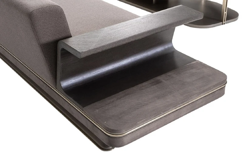 Casa Padrino Luxus Sofa Grau / Silber 290 x 94 x H. 76 cm - Wohnzimmer Sofa - Hotel Sofa - Wohnzimmer Möbel - Wohnzimmer Einrichtung - Hotel Möbel - Luxus Möbel - Luxus Einrichtung