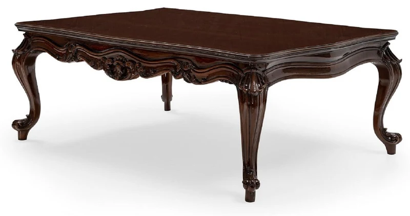 Casa Padrino Luxus Barock Wohnzimmer Set Grau / Silber / Braun - 2 Sofas & 2 Sessel & 1 Couchtisch & 2 Beistelltische - Handgefertigte Wohnzimmer Möbel im Barockstil - Edel & Prunkvoll