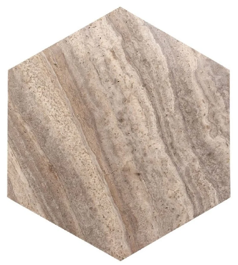 Casa Padrino Luxus Couchtisch Grau 91 x 79 x H. 30 cm - 6 Eckiger Travertin Naturstein Wohnzimmertisch - Wohnzimmer Möbel - Travertin Möbel - Luxus Möbel - Luxus Einrichtung