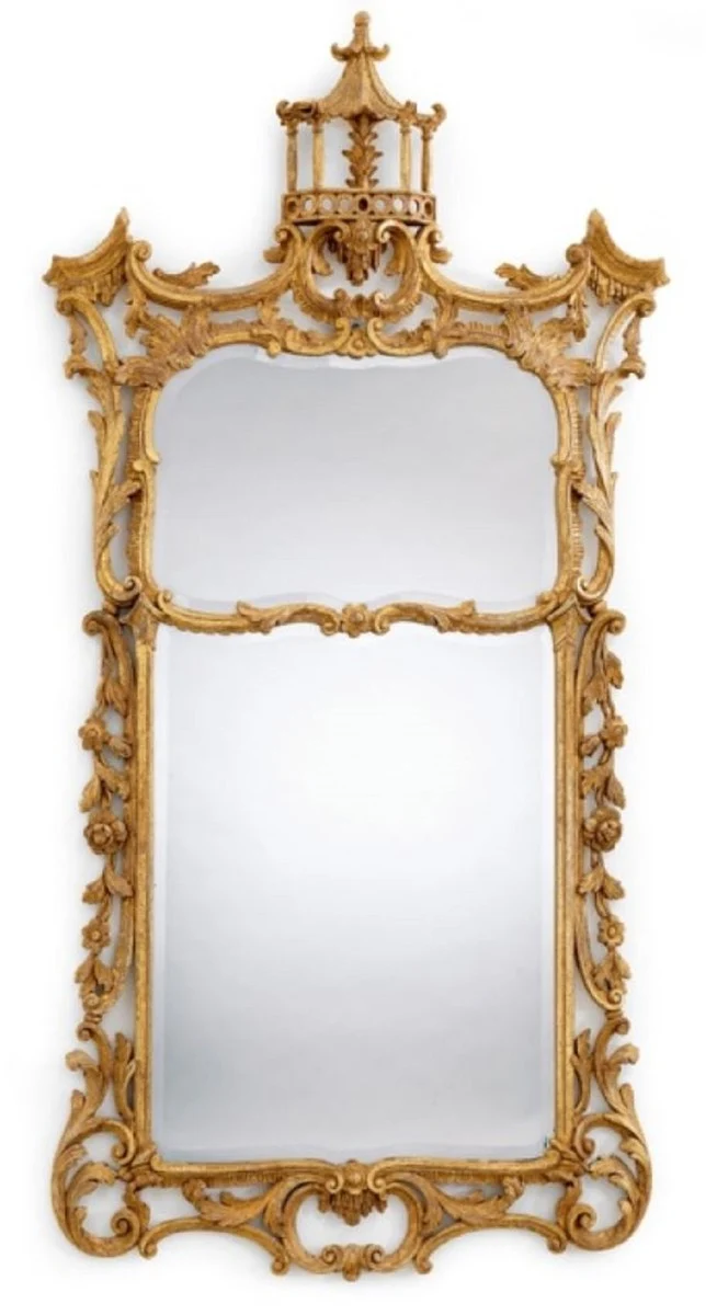 Casa Padrino Luxus Barock Spiegel Antik Gold - Handgefertigter italienischer Barockstil Wandspiegel - Luxus Möbel im Barockstil - Prunkvolle Barock Möbel - Made in Italy - Luxus Barock Interior