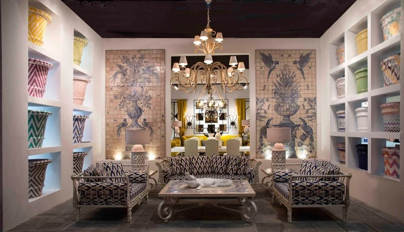 Casa Padrino Luxus Barock Schmiedeeisen Möbel Set Weiß / Blau / Gold - 1 Luxus Sofa & 2 Luxus Sessel & 1 Luxus Couchtisch - Wohnzimmer Möbel - Garten Möbel - Hotel Möbel - Luxus Barock Möbel