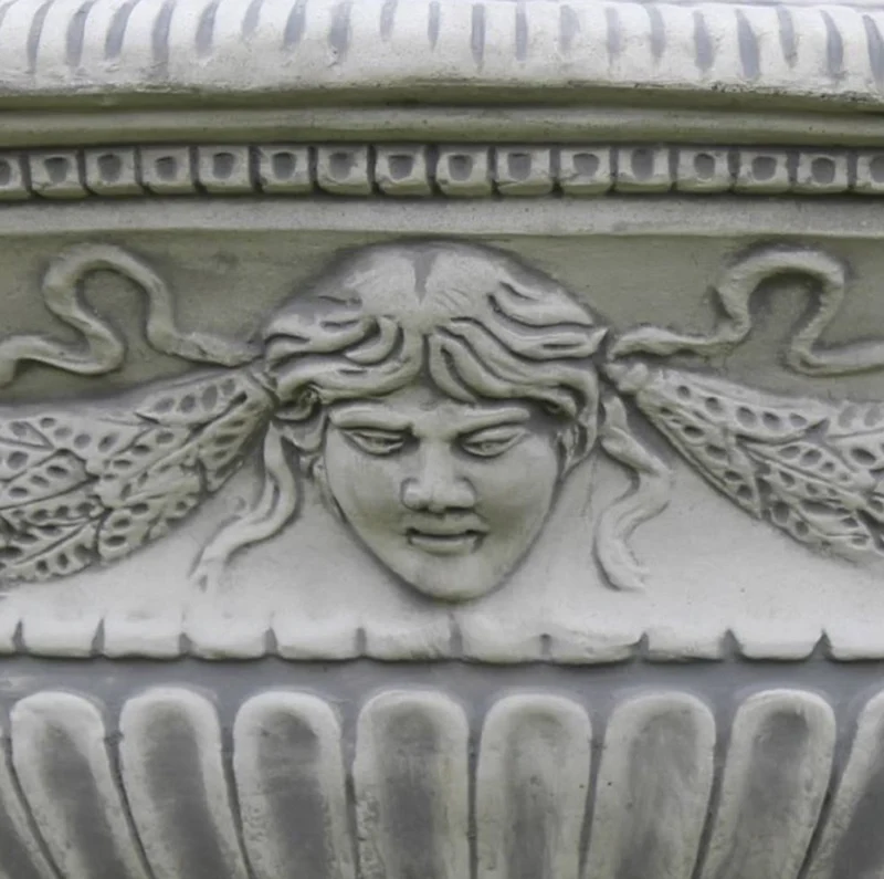 Casa Padrino Barock Garten Deko Blumentopf Grau 66 x 60 x H. 54 cm - Prunkvoller Pflanzentopf im Barockstil - Barock Garten Deko - Barock Terrassen Deko - Barock Deko Accessoires