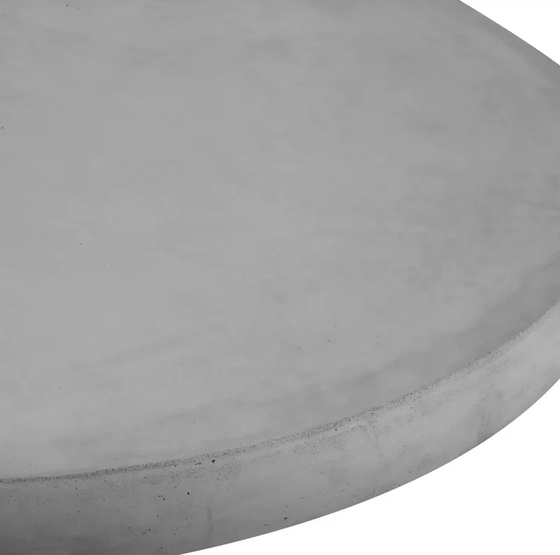 Casa Padrino Luxus Gartentisch Grau Ø 100 x H. 32 cm - Runder Garten Couchtisch aus glasfaserverstärktem Beton - Garten & Terrassen Möbel - Luxus Qualität