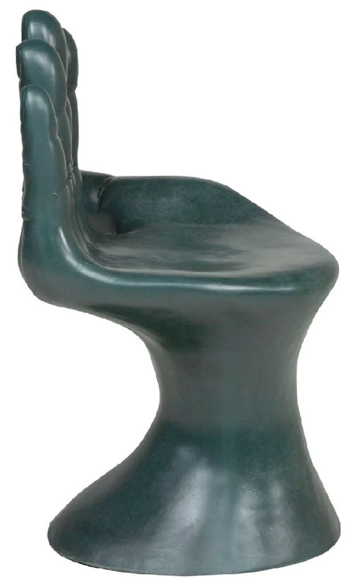 Casa Padrino Luxus Designer Stuhl Hand Ozeanblau 60 x 50 x H. 89 cm - Fiberglas Stuhl - Luxus Möbel - Designer Möbel - Fiberglas Möbel