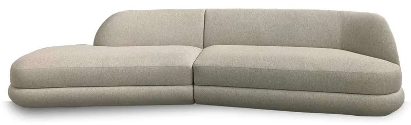 Casa Padrino Luxus Sofa Grau 172 x 100 x H. 82 cm - Gebogenes Wohnzimmer Sofa - Hotel Sofa - Wohnzimmer Möbel - Hotel Möbel - Luxus Möbel - Luxus Einrichtung - Wohnzimmer Einrichtung