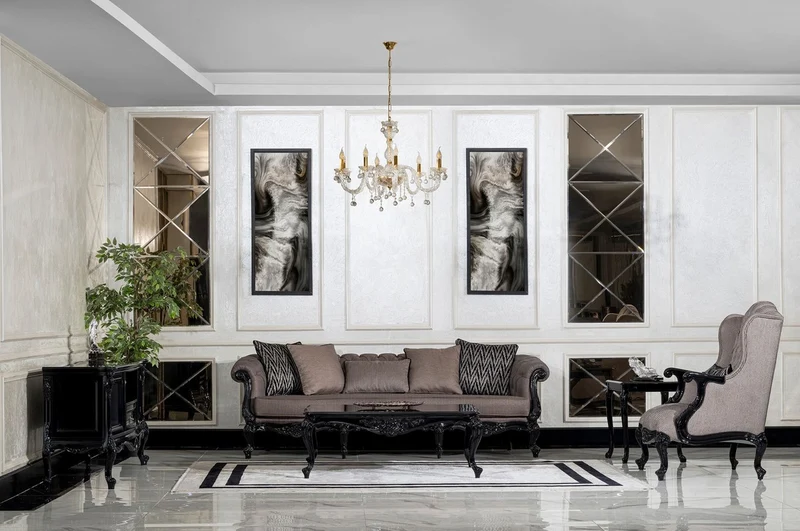 Casa Padrino Luxus Barock Beistelltisch Schwarz - Handgefertigter Massivholz Tisch im Barockstil - Luxus Wohnzimmer Möbel im Barockstil - Barock Möbel - Edel & Prunkvoll