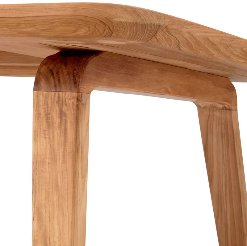 Casa Padrino Luxus Garten Esstisch Naturfarben 245 x 110 x H. 76 cm - Rechteckiger Teakholz Gartentisch - Esszimmer Möbel - Garten Möbel - Luxus Möbel - Luxus Qualität