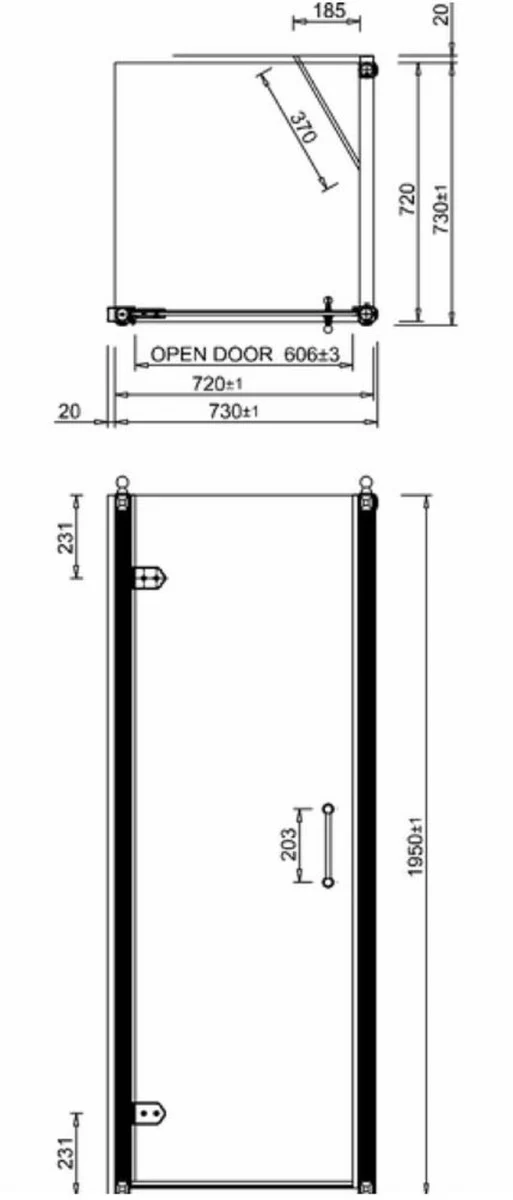 Casa Padrino Luxus Badezimmer Duschtür mit Seitenwand Silber 76 x 76 x H. 195 cm - Duschkabinen Glas Tür - Badezimmer Accessoires - Luxus Duschtüren - Luxus Qualität