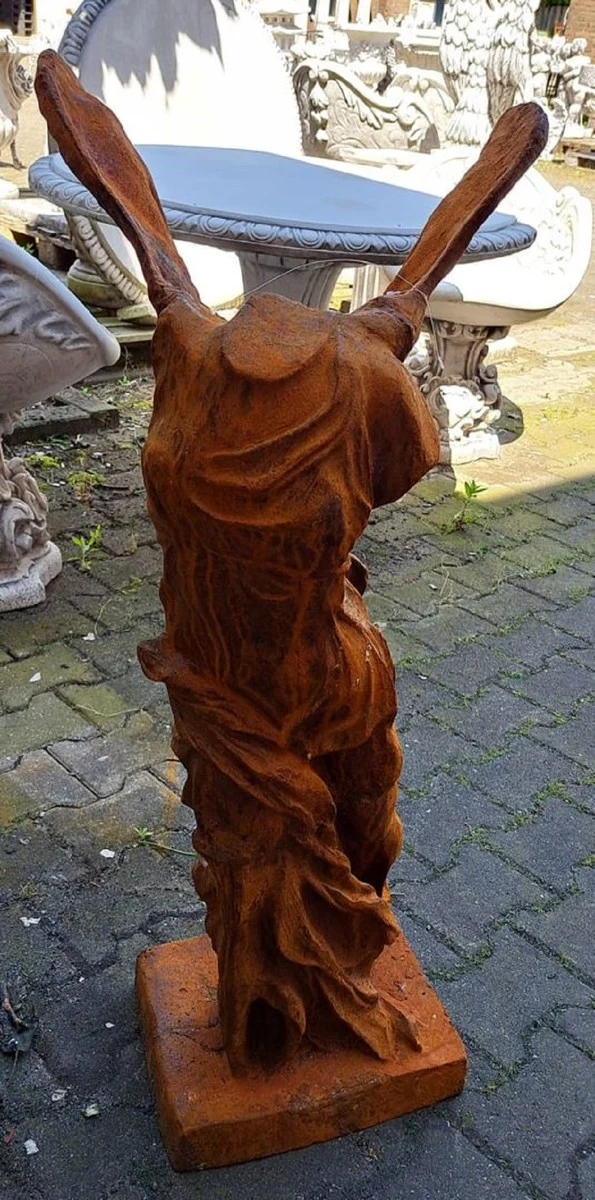 Casa Padrino Jugendstil Garten Deko Skulptur Rost 46 x 70 x H. 97 cm - Elegante Garten Deko Metall Figur - Barock & Jugendstil Garten Deko Accessoires - Garten Deko Metall Skulpturen
