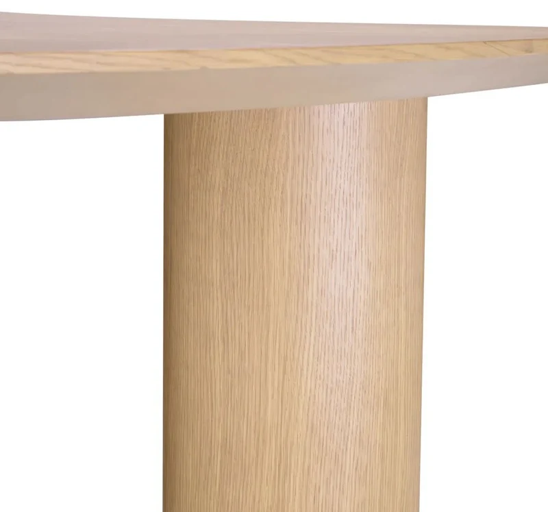 Casa Padrino Luxus Esstisch Naturfarben 300 x 120 x H. 76,5 cm - Massivholz Küchentisch mit leicht gebogener Tischplatte - Esszimmer Möbel - Küchen Möbel - Luxus Möbel - Luxus Einrichtung