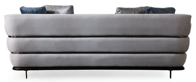 Casa Padrino Luxus Sofa Grau / Schwarz 230 x 102 x H. 88 cm - Wohnzimmer Sofa - Hotel Sofa - Wohnzimmer Möbel - Wohnzimmer Einrichtung - Hotel Möbel - Luxus Möbel - Luxus Einrichtung