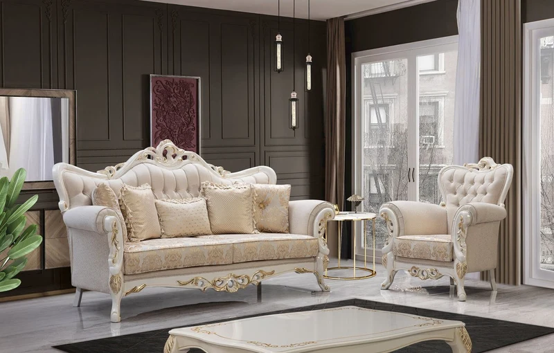 Casa Padrino Luxus Barock Couchtisch Weiß / Gold - Handgefertigter Barockstil Wohnzimmertisch - Luxus Möbel im Barockstil - Barockstil Wohnzimmer Möbel - Barock Einrichtung - Barock Möbel