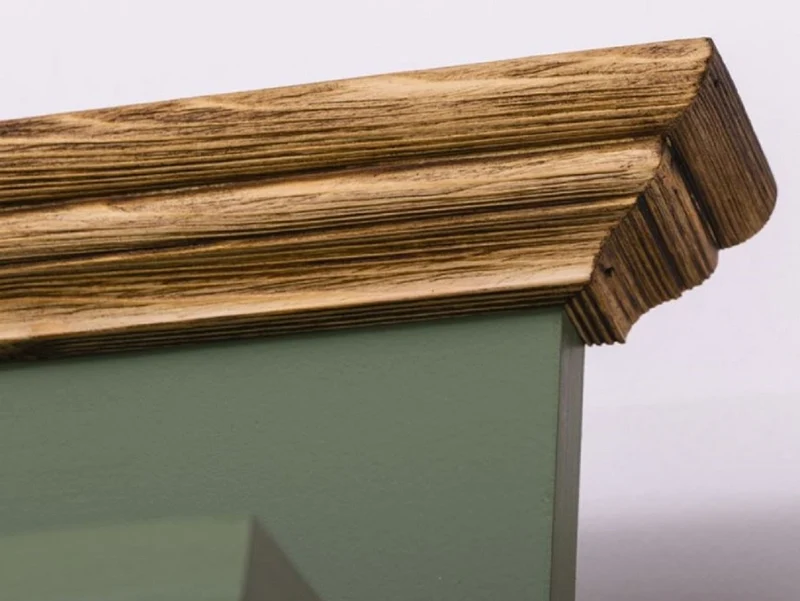 Casa Padrino Landhausstil Massivholz Garderobenschrank Grün / Braun 140 x 41 x H. 210 cm - Wand Garderobe - Flur Schrank - Flurmöbel - Garderobenmöbel - Landhausstil Möbel