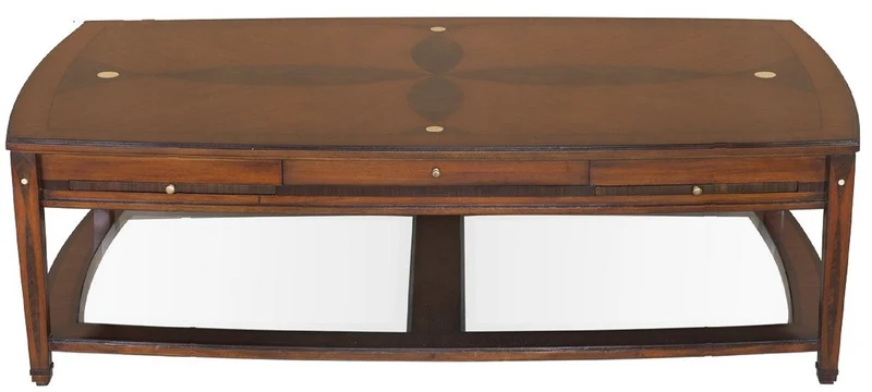 Casa Padrino Luxus Art Deco Couchtisch Braun 150 x 84 x H. 45 cm - Rechteckiger Massivholz Wohnzimmertisch - Wohnzimmer Möbel - Luxus Art Deco Möbel