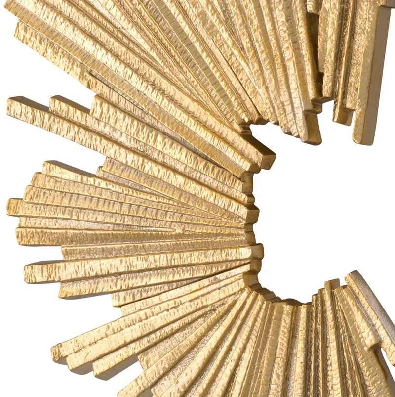 Casa Padrino Luxus Wanddeko Set Gold 55 x 7,5 x H. 75 cm - Wohnzimmer Deko - Hotel Deko - Deko Accessoires - Luxus Möbel - Luxus Kollektion