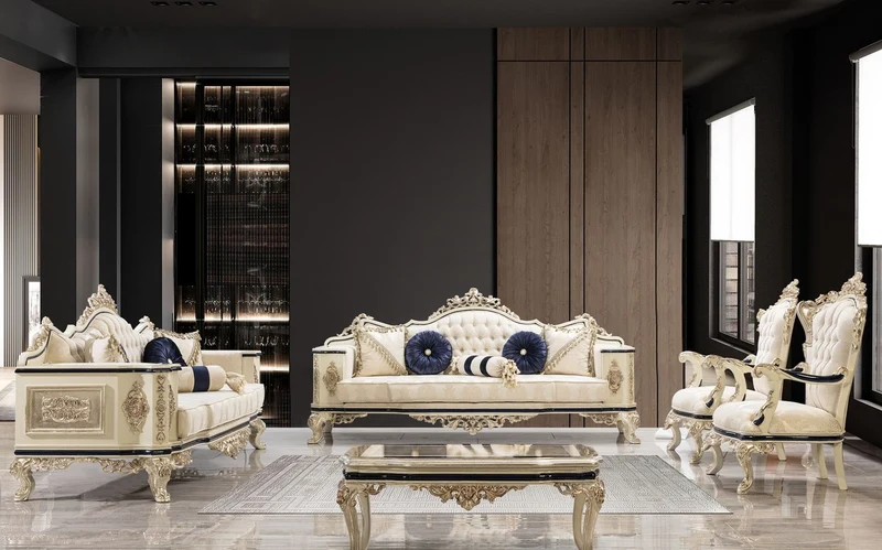 Casa Padrino Luxus Barock Couchtisch Antik Gold / Creme / Schwarz - Rechteckiger Barockstil Wohnzimmertisch - Barockstil Wohnzimmer Möbel - Barock Möbel - Luxus Möbel im Barockstil